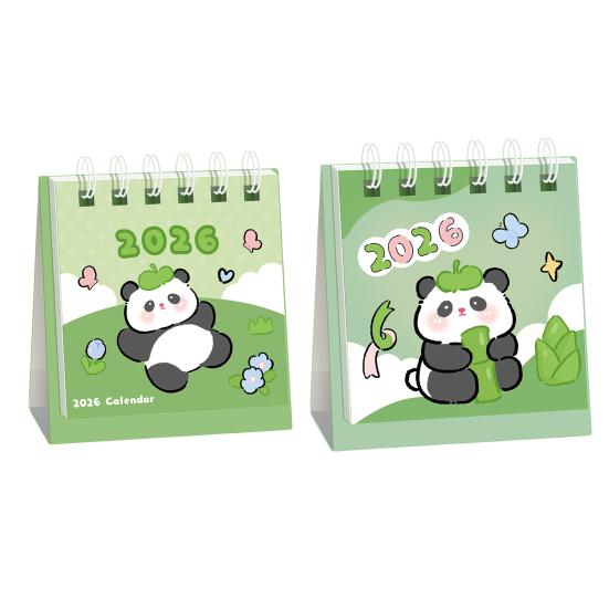 

Мини настольный календарь на 2026 год Каваи Дельфин Медведь Кот Изображения Офисный декор со спиральным переплетом B