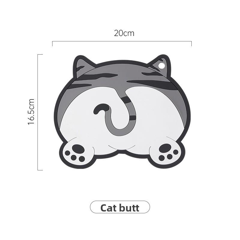 Heat Insulation Pad, Table Mat, PVC Cup Mat, Silicone Heat-resistant Pot Mat, Cartoon Cute Soft Rubber Children's Mat, Can Be Hung
