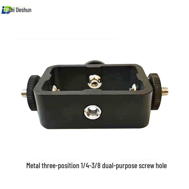 Metal Camera Phone Stand for Live Streaming with Adjustable Three-Position Bracket and 1/4 3/8 Screw Holes