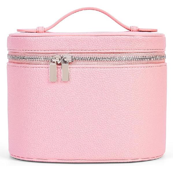 YFGBCX Makeup Bag Vanity Case with Removable Divider Travel Toiletry Bag Portable Cosmetic Bag Makeup Organizer Case розовый
