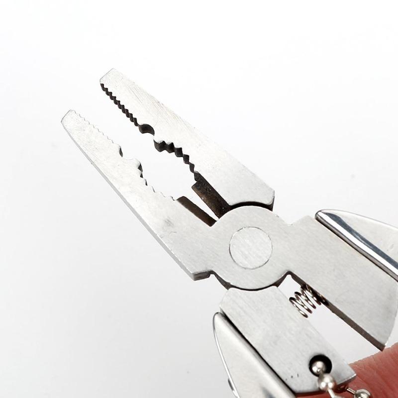 Mini Foldaway Keychain Pliers Knife Steel Portable Pocket Multi Functionnal Tools Set Screwdriver with Nylon Bag