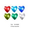 6PCS 40MM Heart Shaped Acrylic Diamond Gems Jewels Pirate Treasure Chest Hunt Party Favors For Kids Birthday Halloween Gifts