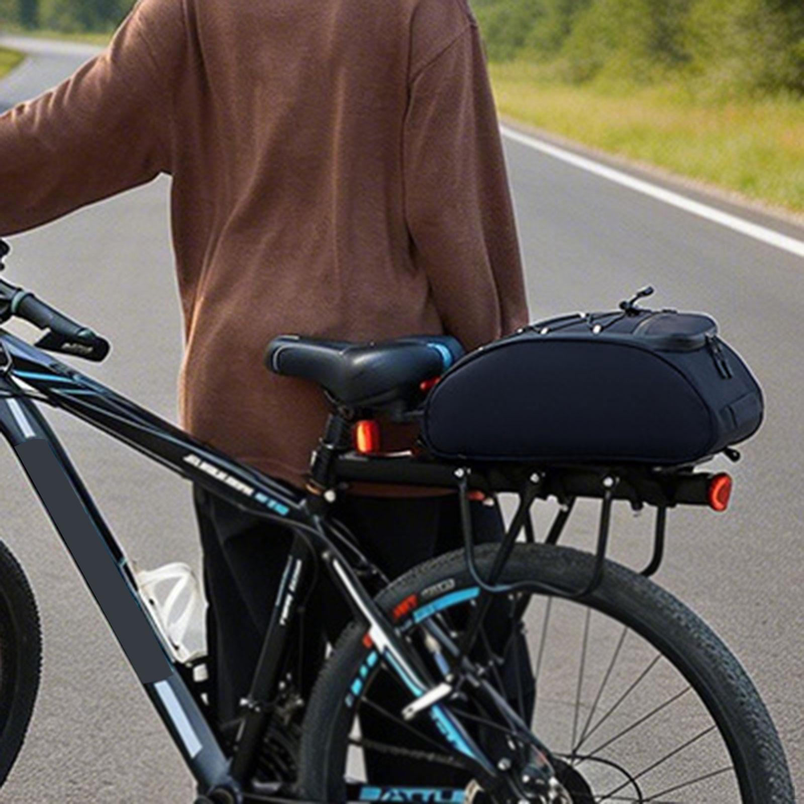 

Pannier Bag 11L, Waterproof, with Reflective Strips, Portable Handle, Shopping Accessory чёрный