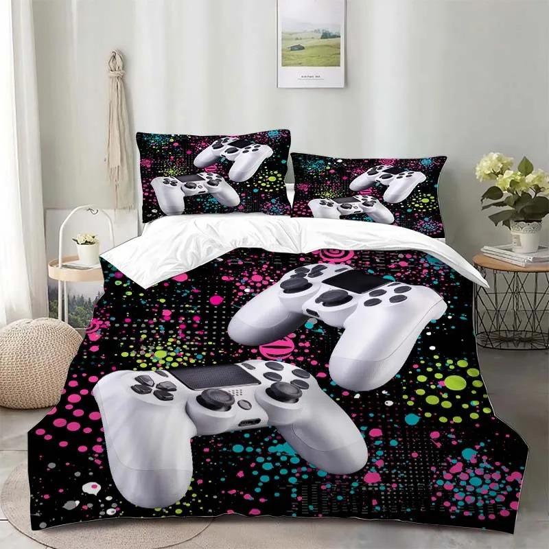 Gamepad Print, Duvet Cover, Pillowcase, Luxury Bedding Set, Room Bedroom Decoration, Children's and Boys' Comforter Sets Gifts