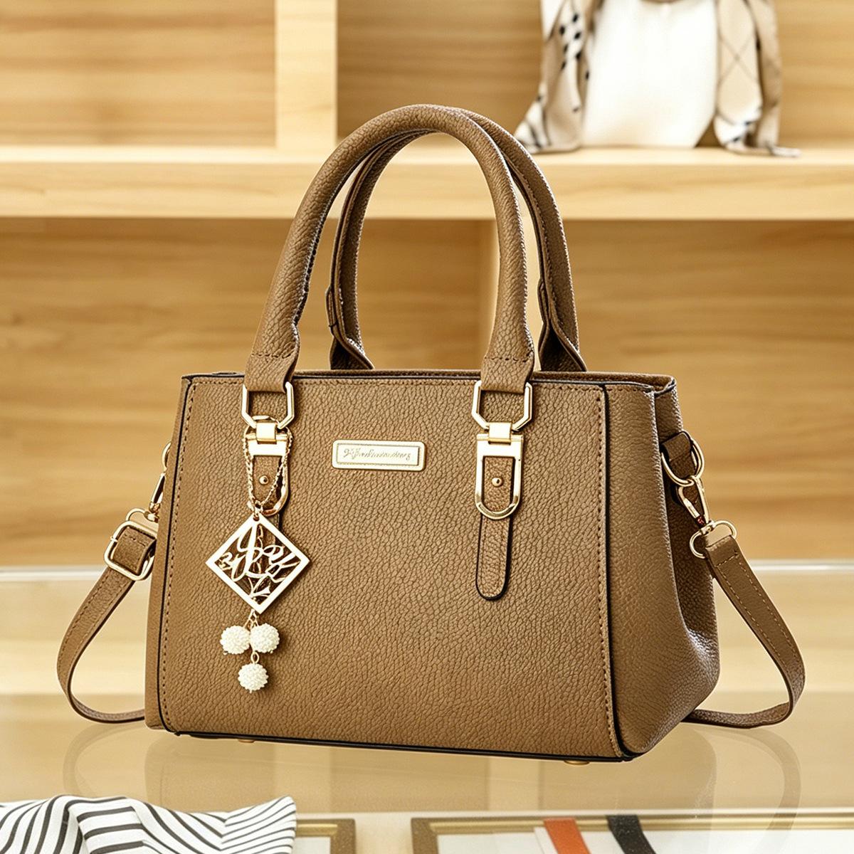 Minimalist Lychee Pattern Handbag Ladies Casual All-match Single Shoulder Crossbody Mini Daily Bag