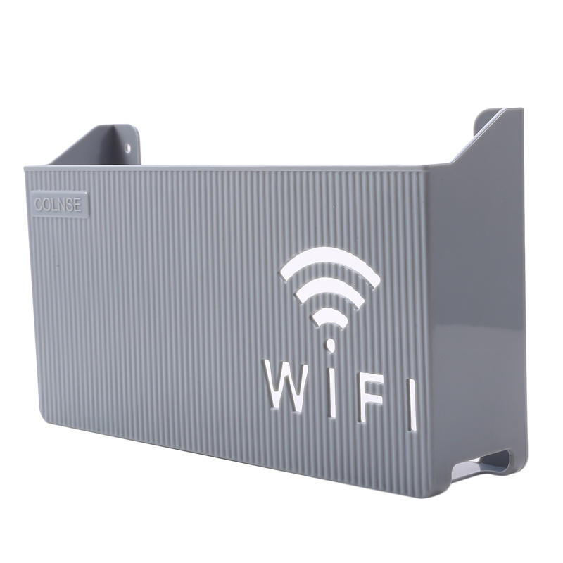 Wireless Wifi Router Shelf Storage Box Wall Hanging ABS Cable Power Bracket Organizer Box Household Living Room Decoration