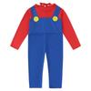 Costume Classic Super Mario for Kids Party Chili Role Play Carnival Christmas Halloween with Hat and Beard Red L 7-8 Years