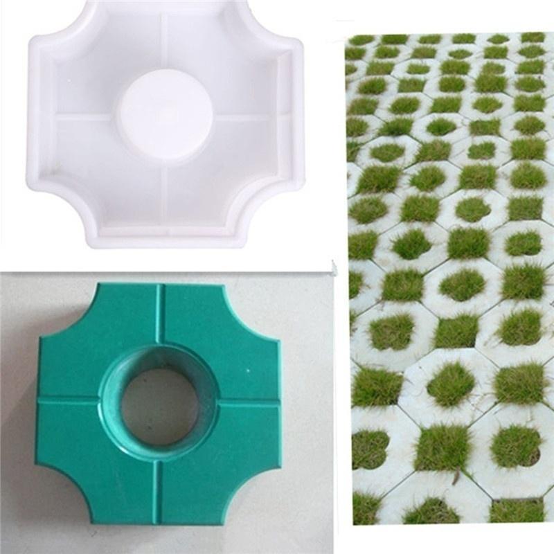 Ziegelform für Rasenpflastersteine mit mittlerem Loch DIY-Wege Form mit mittlerem Loch Gartenwege Kunststoff-Ziegelform Pflasterbelag Gehweg Formen