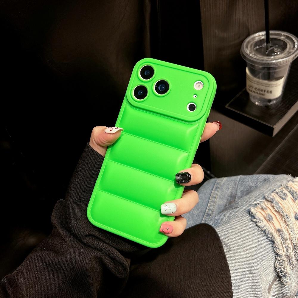 Giacca Piumino di Lusso Custodia Ammortizzante in TPU per iPhone 17 Air 16 15 Plus 14 13 12 11 X Pro Max 17ProMax Invernale Colorata Morbida Custodia Puffer