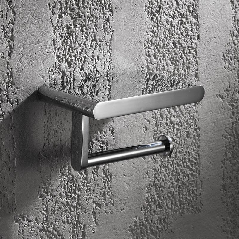 Gray Brass Bathroom Paper Towel Holder Wall Mounted Roll Holder Home Toilet Paper Holder Cell Phone Holder Bathroom Accessories