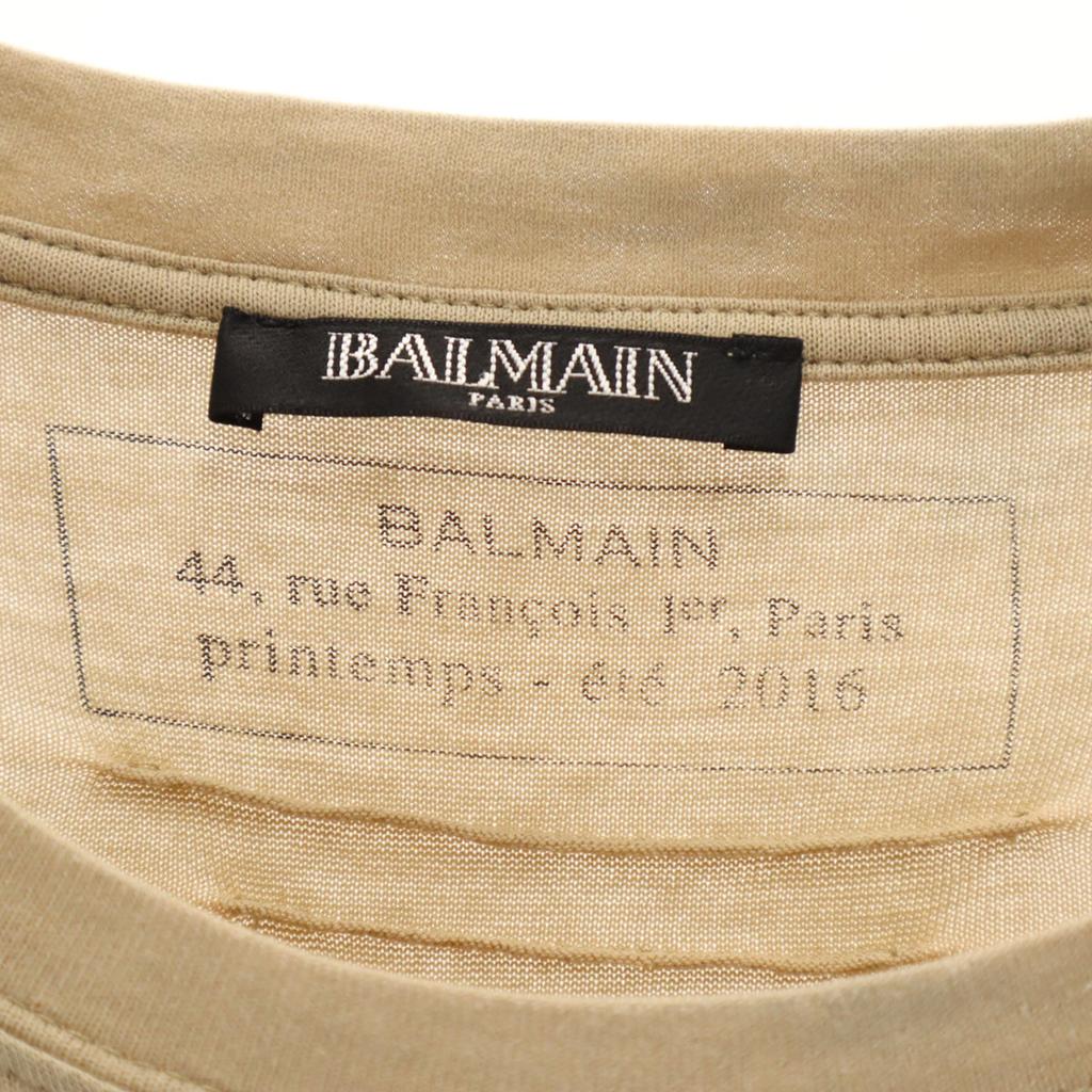 BALMAIN Short sleeve T-shirt XS beige Men's Used