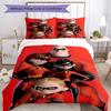 3ks Posteľná súprava The Incredibles Zapínanie obliečky na paplón Obsahuje 1 obliečku na paplón a 2 obliečky na vankúše, Mäkká a pohodlná na všetky ročné obdobia.