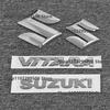 For Vitara Front Grille Emblem Rear Trunk Badge Chrome Silvery ABS Logo Car Exterior Sticker Decal Accessories