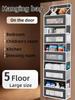 Five Layer Non Woven Over Door Hanging Bag Large Capacity Home Bedroom Closet Hanging Storage Organizer Pouch