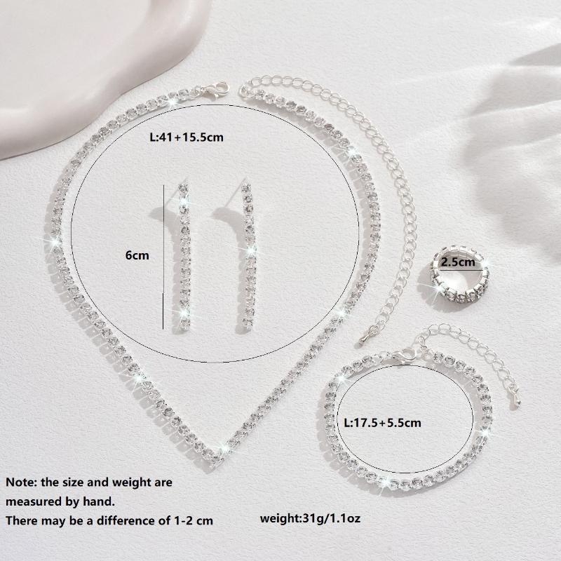 Niche Personality High-end Sense Versatile Claw Chain Necklace Stud Earrings Bracelet Three/four-piece Set