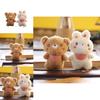 Sweet And Charming Plush Teddy Bear And Bunny Bag Accessory With Gentle Short Plush