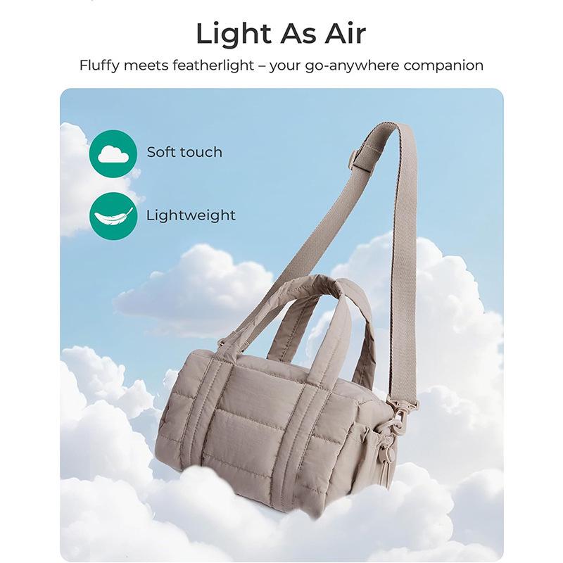 Gesteppte Damen Mini Sporttasche mit abnehmbarem Umhängegurt