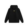 Li Ning Sports Lifestyle Series Loose Fit Hooded American Print Letter Casual Fleece Sweatshirt Unisex Sweatshirt Black AWDU923-4