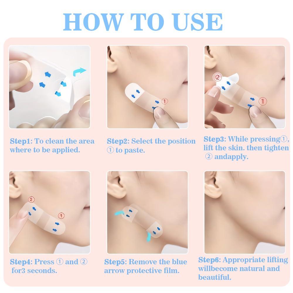 40Pcs V Lift Face Sticker Invisible Makeup Adhesive Lift Face Tape Slim Patch Breathable Sticker Lifting Tighten Chin
