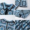 Casual Button Down Shirt for Men Vintage Knitted Golf Beach Collared Shirts Tops Crochet Hollow Out Summer Vacation Top Men's Knit Short Sleeve Shirt
