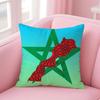 Morocco Mar Flag Cushion Cover Eco-Friendly Odorless Healthy Pillowcase Soft & Comfortable Kid-Safe No Filling