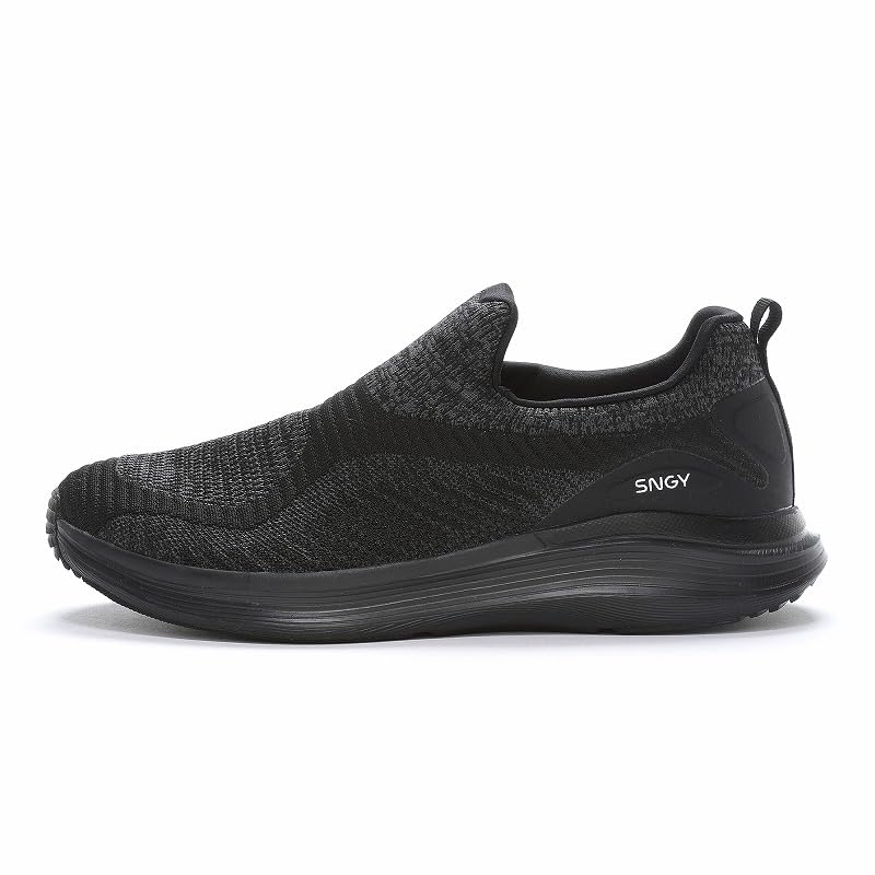 Moonstar Synergy High Shock Wide SNGY 3E Cushion, Lightweight, Soft, Cushioning, Rebound, Absorption, Breathable, Fit, Men's, MY05, Black, 27.0 cm,