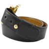 HERMES H belt belt vintage black Calfskin/Plated Gold Women Used