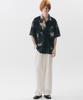 TRIP LE SENS Tie-Dye Crochet Half Shirt_Navy
