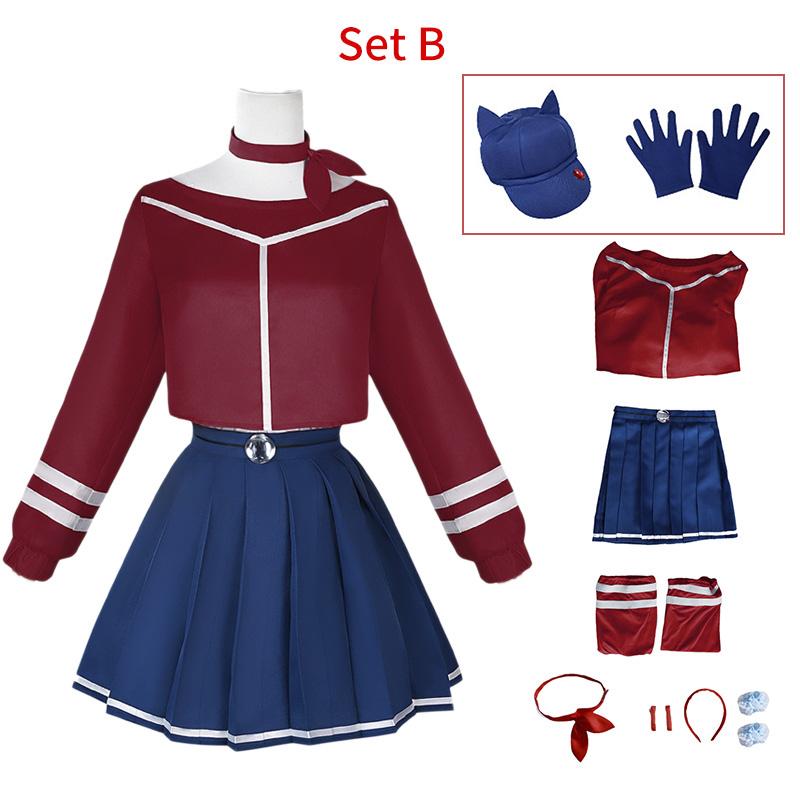 Game Miside Crazy Mita Cosplay Costume Wig Role Play Yandere Mita Mira Jk Uniform Halloween Outfits