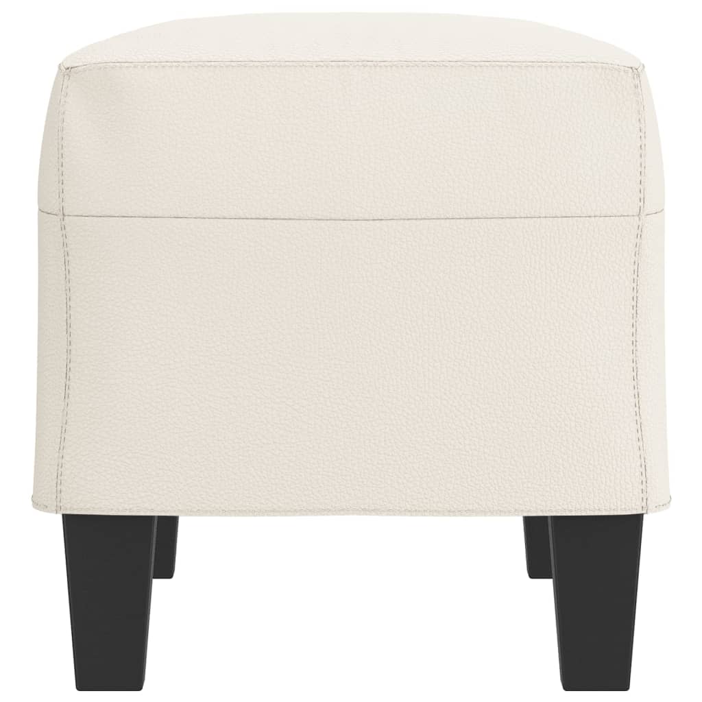 Cream Bench 70 X 35 X 41 Cm Faux Leather