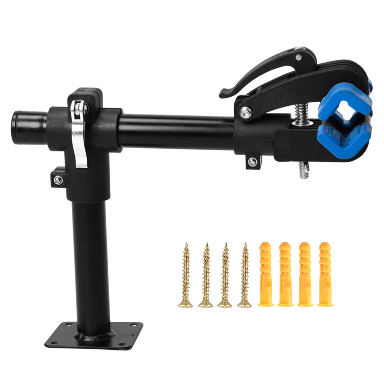 

Bike Wall Mount Rack Bicycle Repair Stand Strong Load Capacity Desktop Maintenance Rack Adjustable Height Bicycle Parking Rack чорний