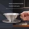 Stainless Steel Pour Over Coffee Dripper Reusable Rustproof Design Perfect For Home Office Coffee Brewing