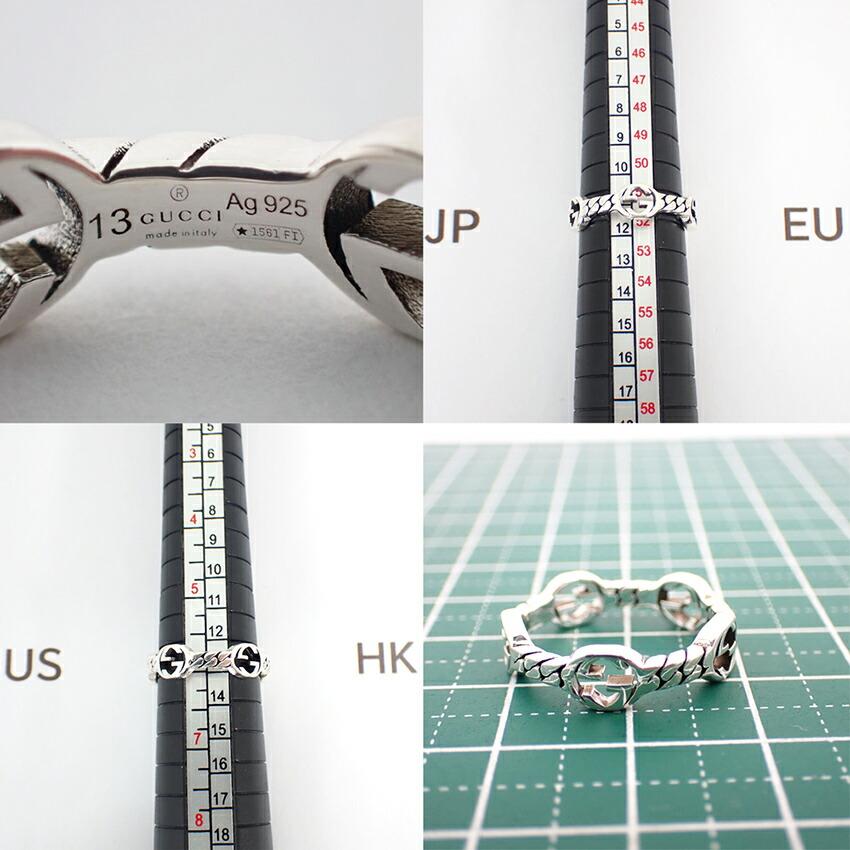 [Pre-owned] GUCCI 925 Interlocking G Ring / Size 13 / j51-9
