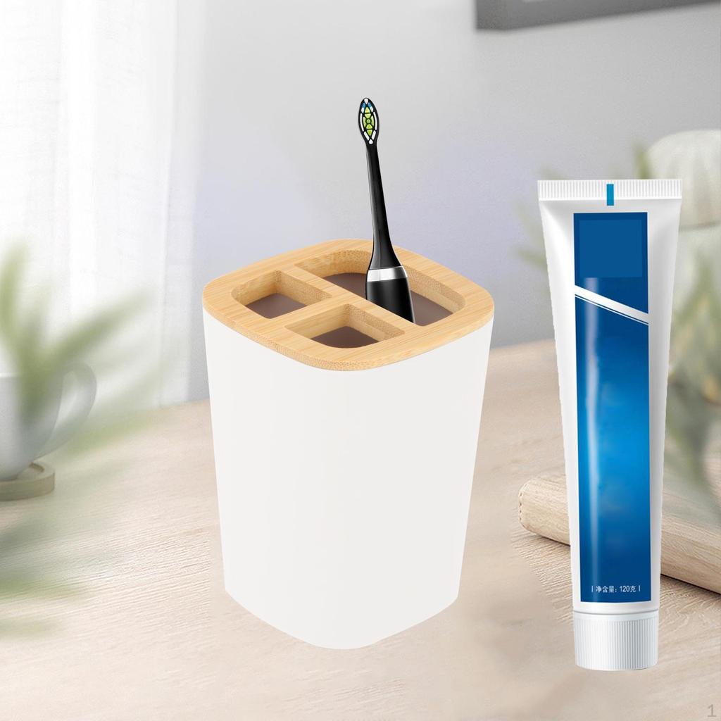 Creative Toothbrush Holder with Anti-Slip Bottom Organizer, Electric and