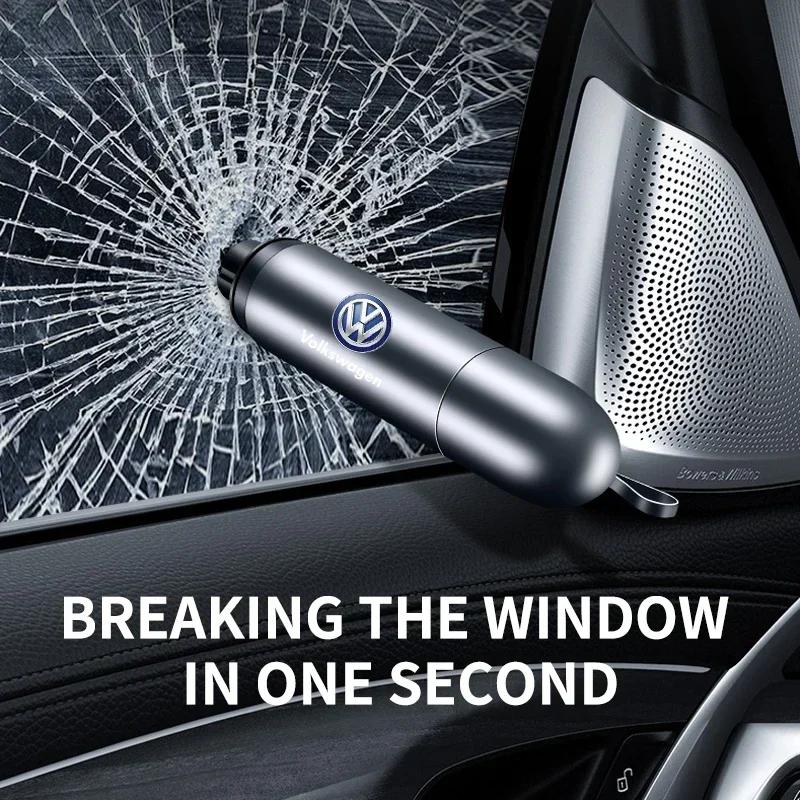 For VOLKSWAGEN VW Car Safety Hammer Auto Emergency Glass Window Breaker Seat Belt Cutter For Volkswagen GOLF Polo Tiguan VW TOUR