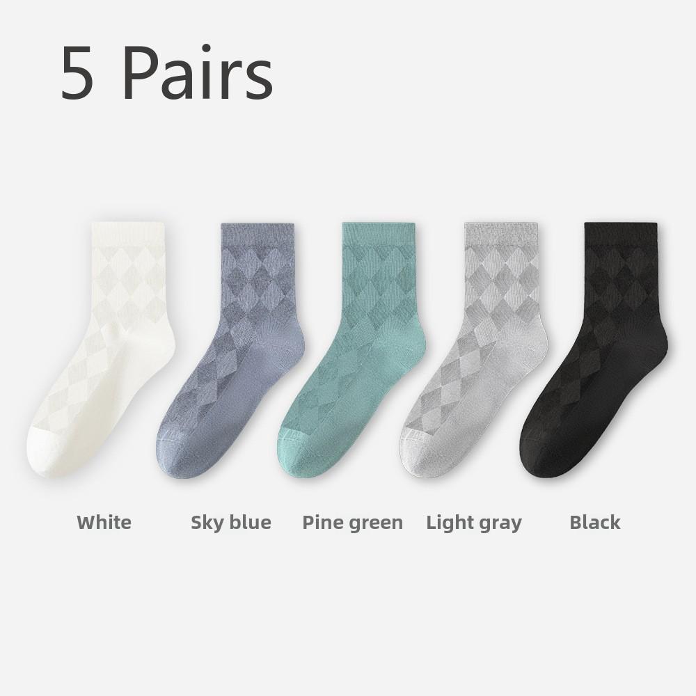 Herren Frühling und Herbst Mid-Calf Mesh Antibakteriell Geruchshemmend Business Schweiß Atmungsaktiv Lange Socken