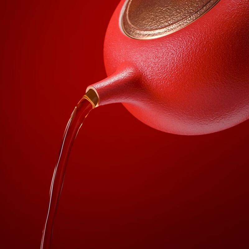 Edenus Chinese Red Ceramic Tea Set