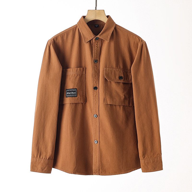 American Retro Long Sleeve Spring and Autumn Full Cotton Casual Parka