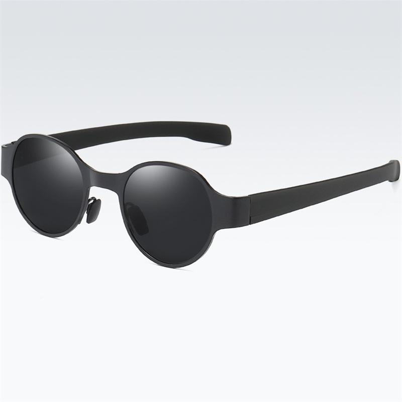 Ochelari de soare polarizați cu cadru rotund vintage AORON Design punk Accesorii de exterior Anti-orbire UV400 Ochelari de pescuit pentru conducere