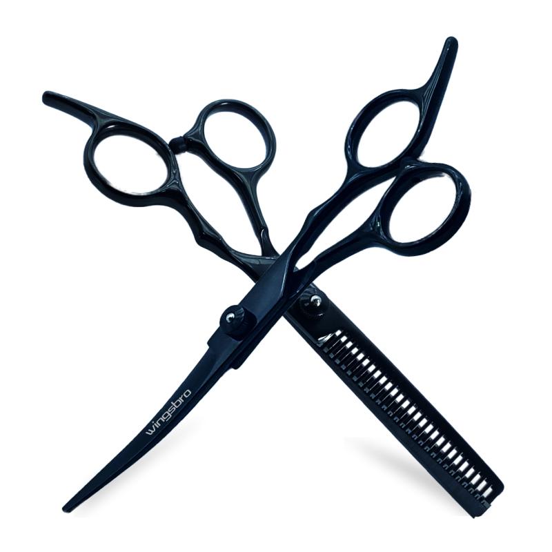 

6.5 черный профессиональный набор ножниц для груминга собак прямые ножницы изогнутые филировочные ножницы