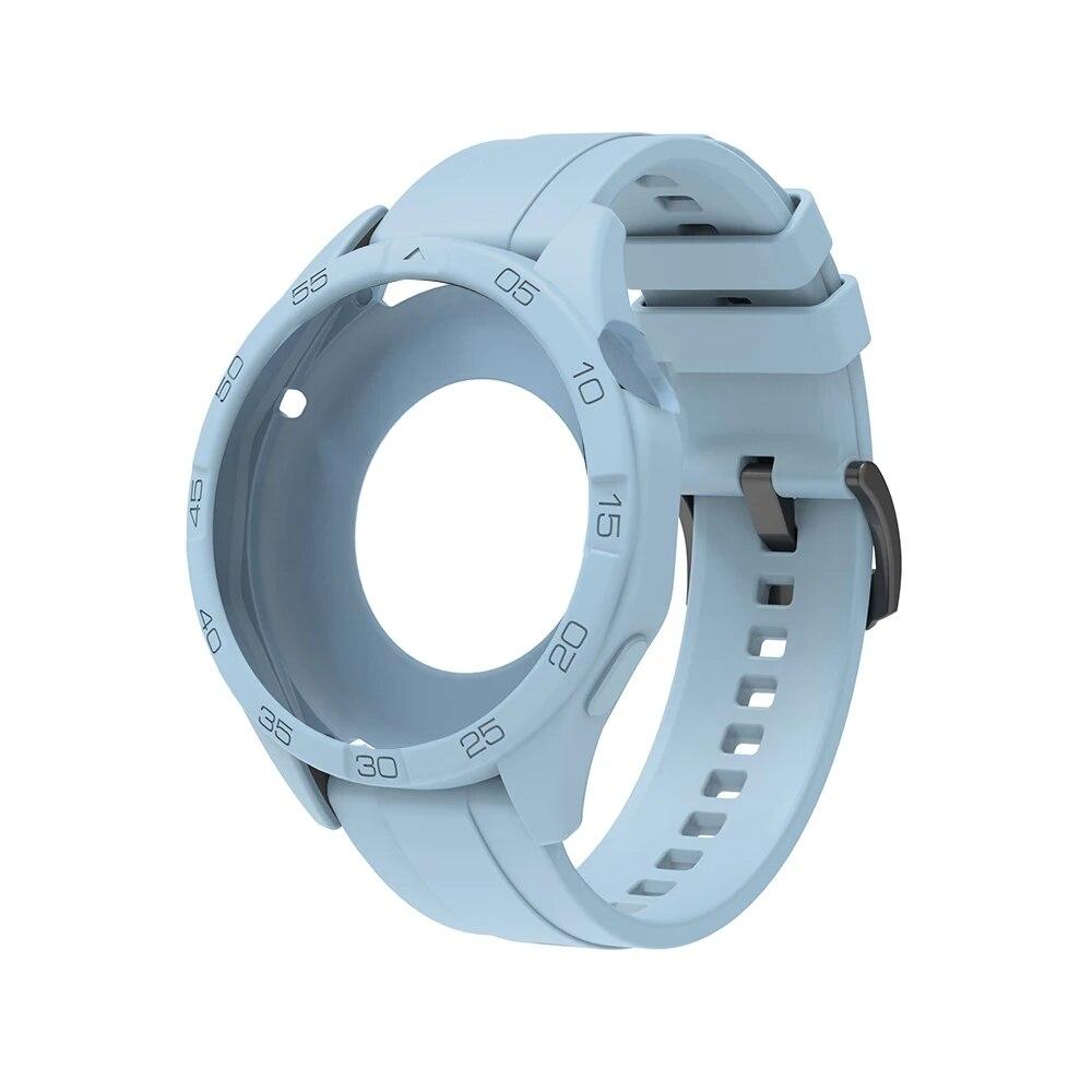 Coque + bracelet 2 en 1 pour Huawei Watch GT 4, 46mm, coque de protection et bracelet en silicone de haute qualité, couleur unique