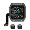 Motorcycle Tire Pressure Monitoring Aluminium Alloy Tire Pressure Sensors with Colorful Screen Moto TMPS 2 Tyre External Sensor