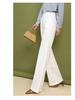 Women's Wide-Leg Cotton-Linen Floor-Length High-Waisted Plus Size Casual Pants