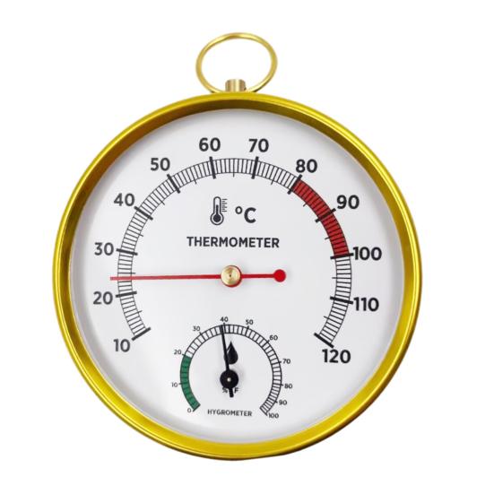 Hanging Sauna Thermometer Hygrometer 2-In-1 Indoor Sauna Room Sauna Centigrade Fahrenheit Temperature Humidity Monitor Gauge Sauna Accessories