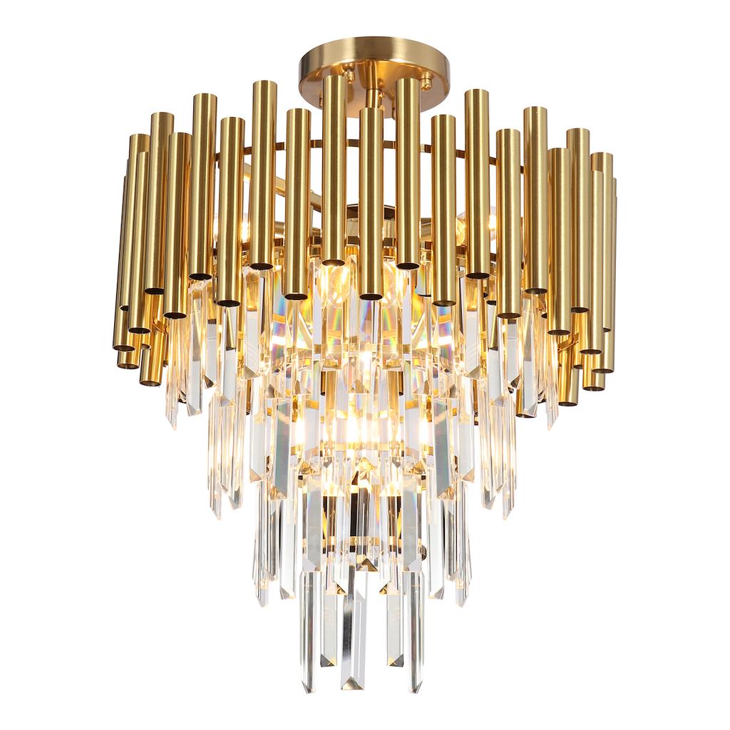 Lampa Przysufitowa Madison 9 E14 Złoty Milagro Ml8806