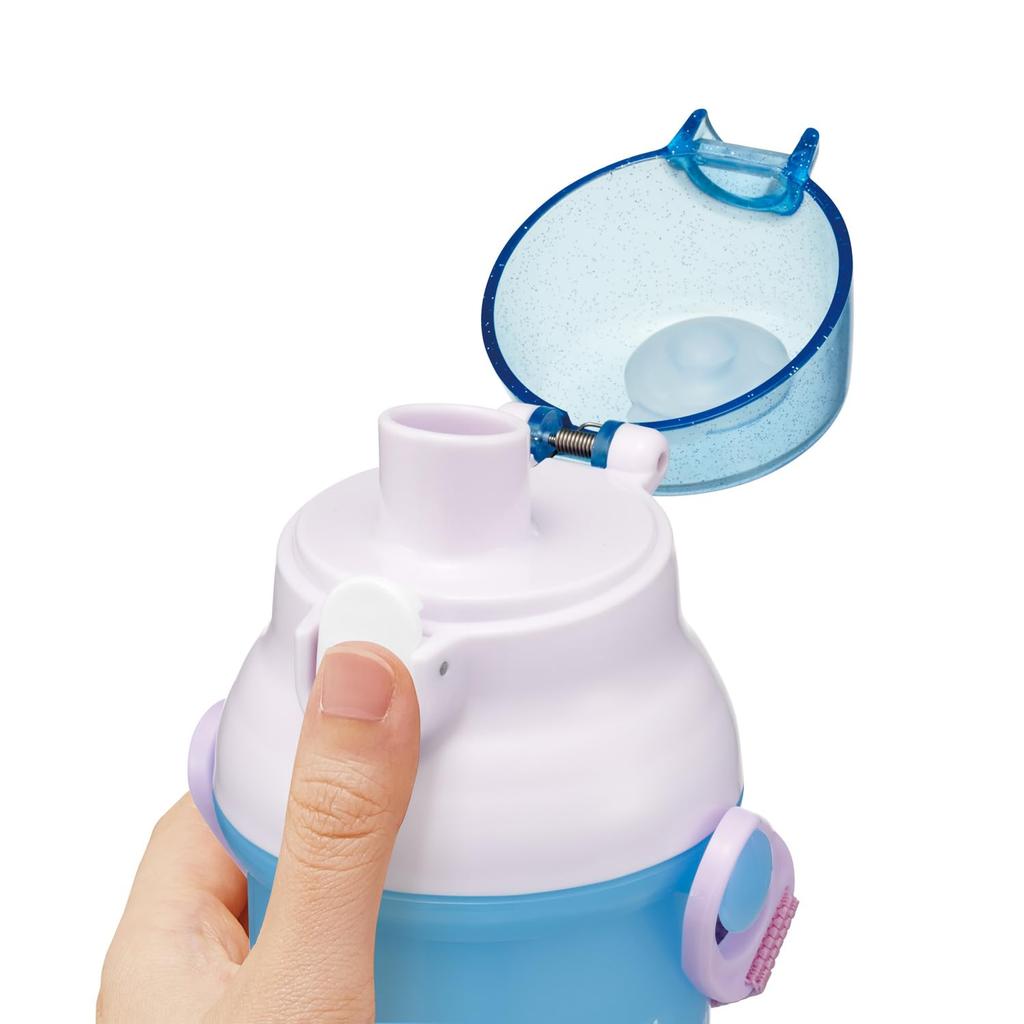 Skater Water Direct Dishwasher Made in Miiruka for Children's Bottle, 480ml, Drinking, Plastic, One-Touch Operation, Safe, Japan, Design, Girls,