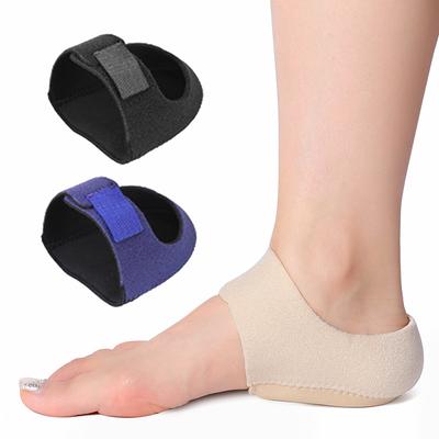Silikon-Fersenschoner, Fersenschoner, hinteres Stoßpolster, Fersensocken-Abdeckung, Gel-Schutzabdeckung, für Damen und Herren, Klettverschluss, Stoßpolster