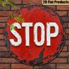 Vintage Stop Sign Metal Plaque Rustic Inch Wall Decor for Indoor Outdoor Garden Home