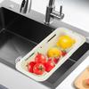 Over The Sink Vegetable Wash Basin Adjustable Colander Strainer Sink Drain Rack  Vegetable Washing