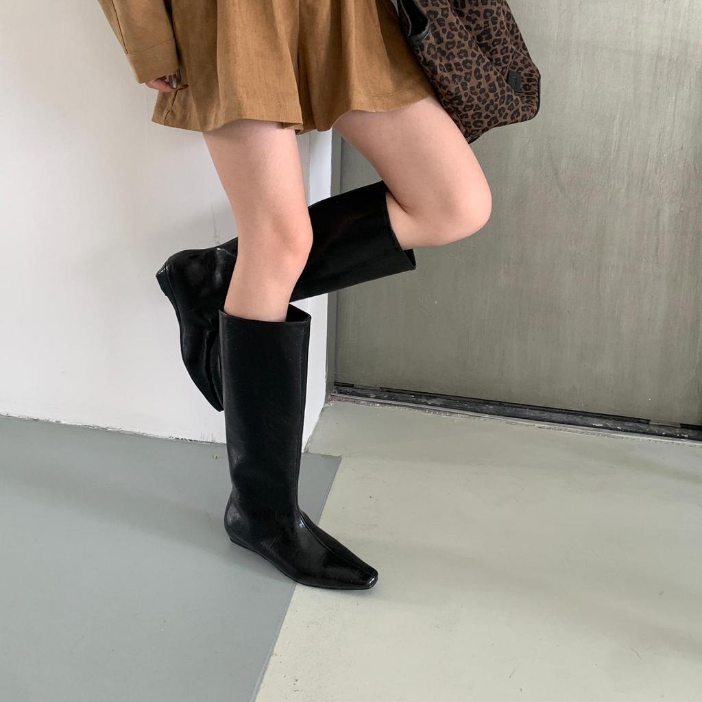 Fashion Versatile Boots for Women 2025 New Autumn Thin Square Head Heel Boots Temperament Commuter Knight Boots for Women